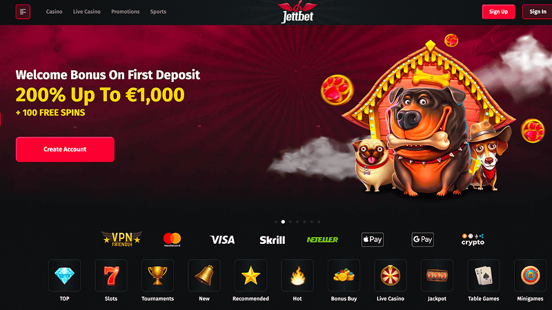 JettBet casino online non AAMS
